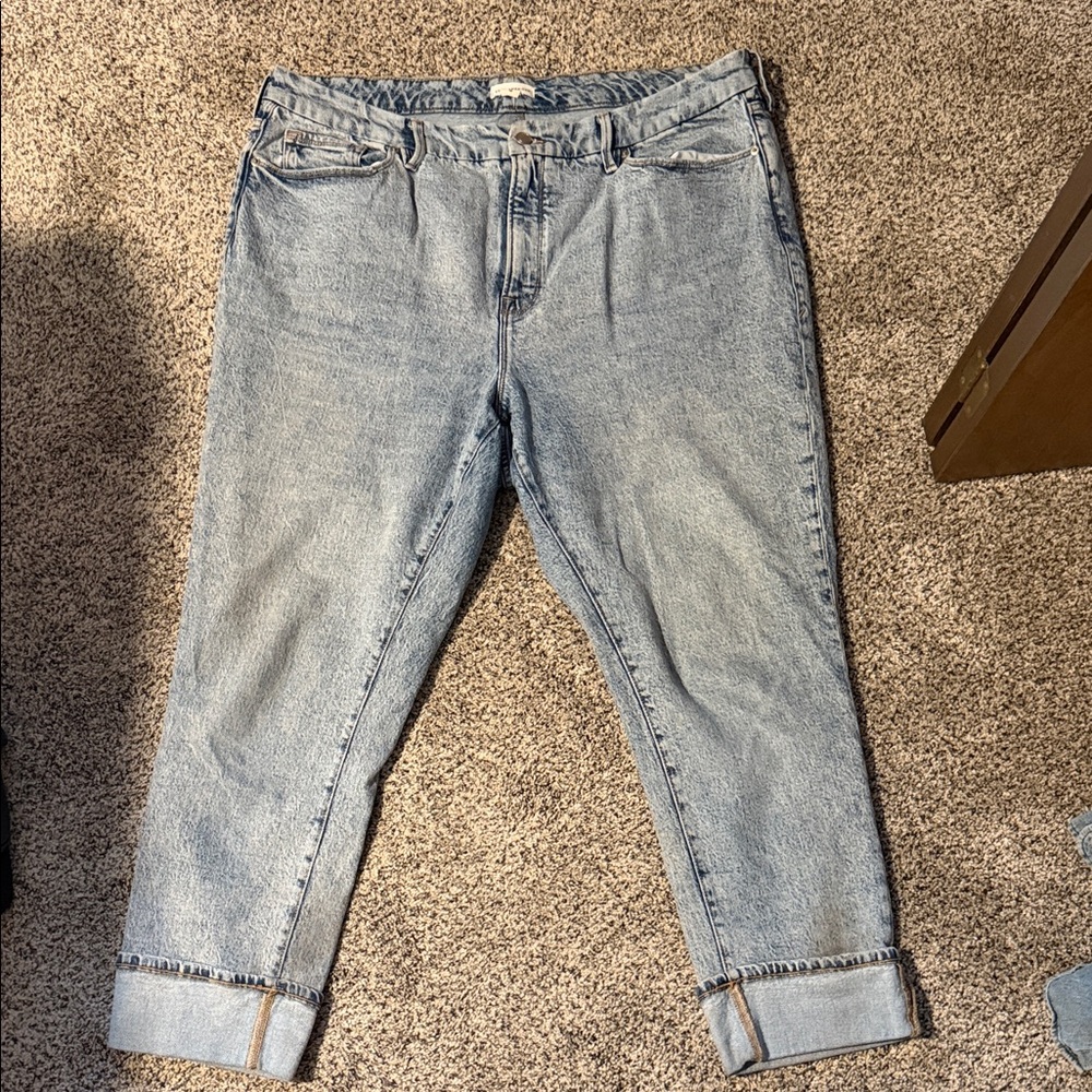 Good classic high waist cuff skinny jeans